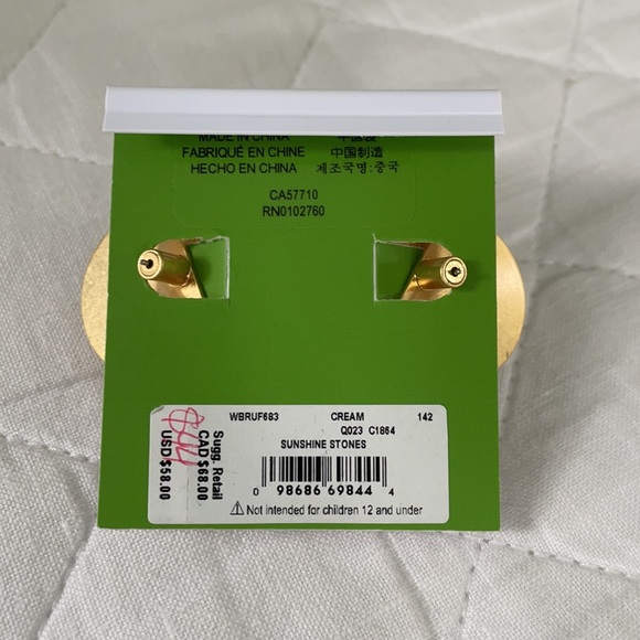 NWT Kate Spade sunshine stones studs white - Picture 5 of 8